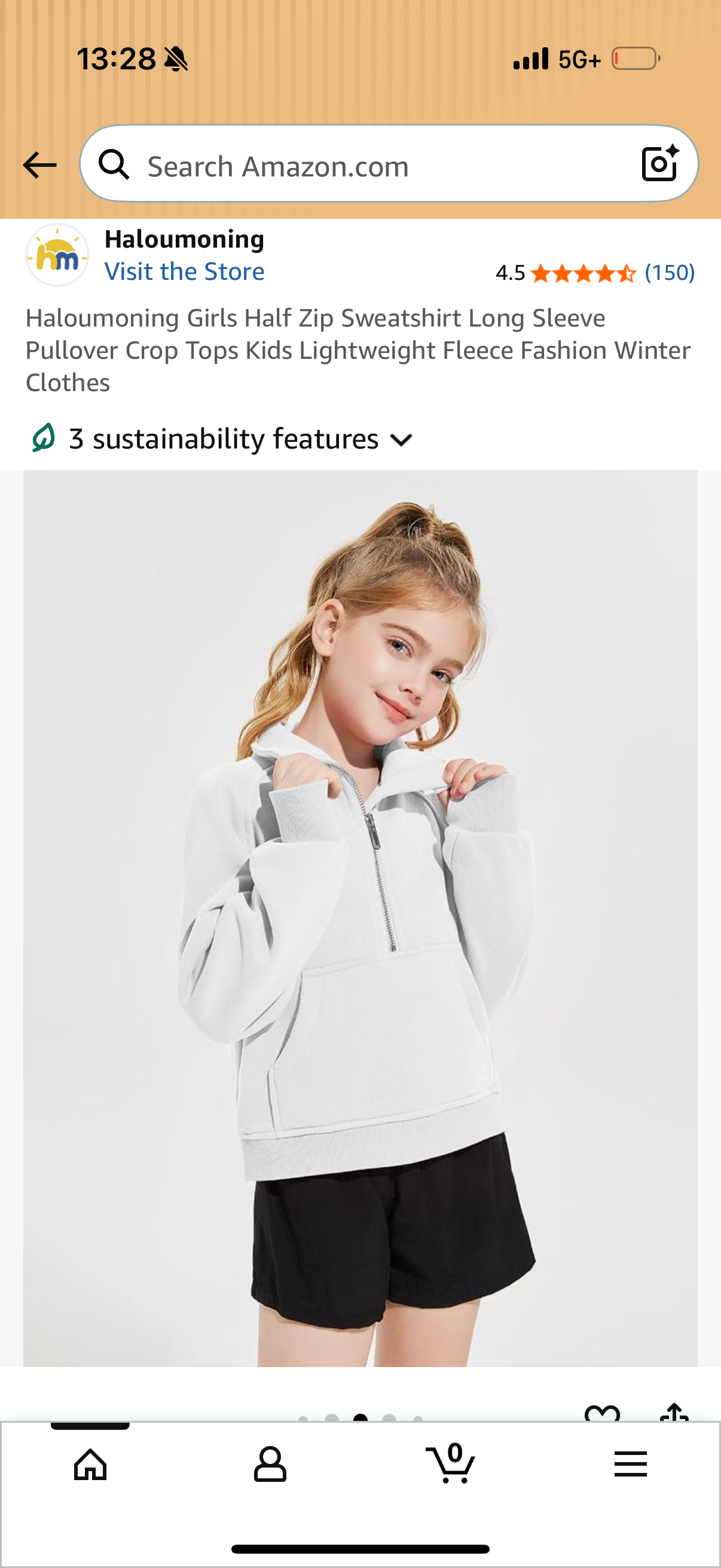Girls Half Zip Sweatshirt Long Sleeve Pullover Crop Tops Kids Lightweight Fleece Fashion Winter Clothes