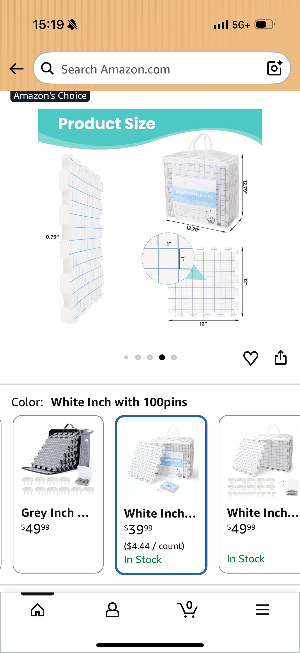 Blocking Mats for Knitting,Extra Thick Blocking Boards with Grids for Needlepoint or Crochet,9 Pack Knitting Mats with 100 T-Pins and Storage Bag