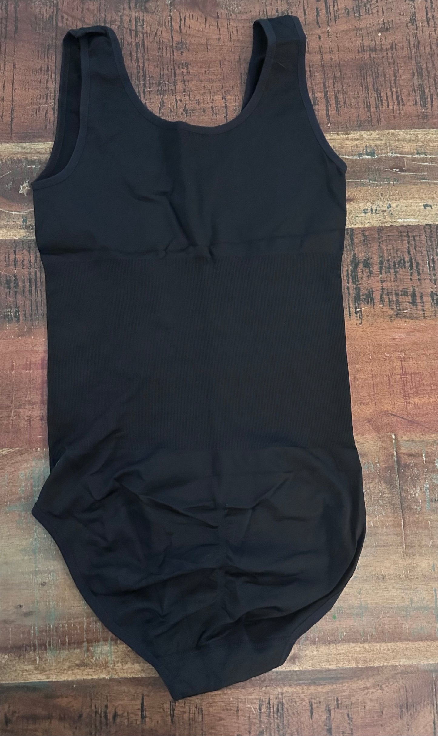 Women's Black Tank Top Shape Wear Snap Body Suit (Size 3XL/4XL)