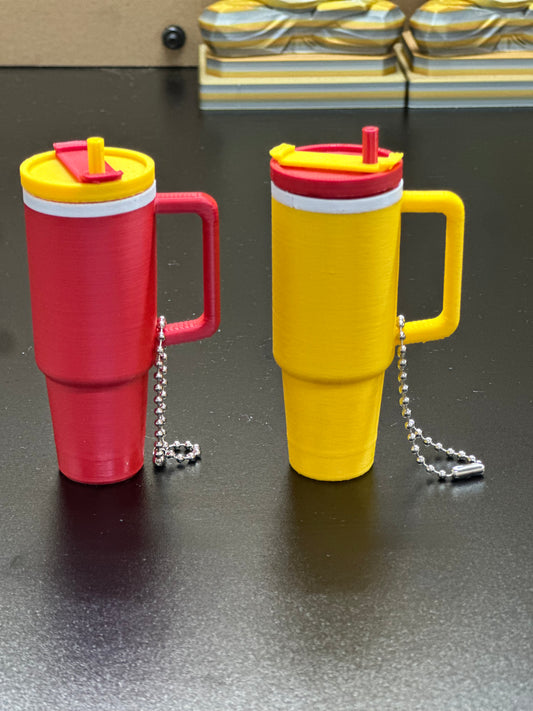 Kansas City Colors Tumbler Cup Lip Balm Holder Keychain/Bag Charm