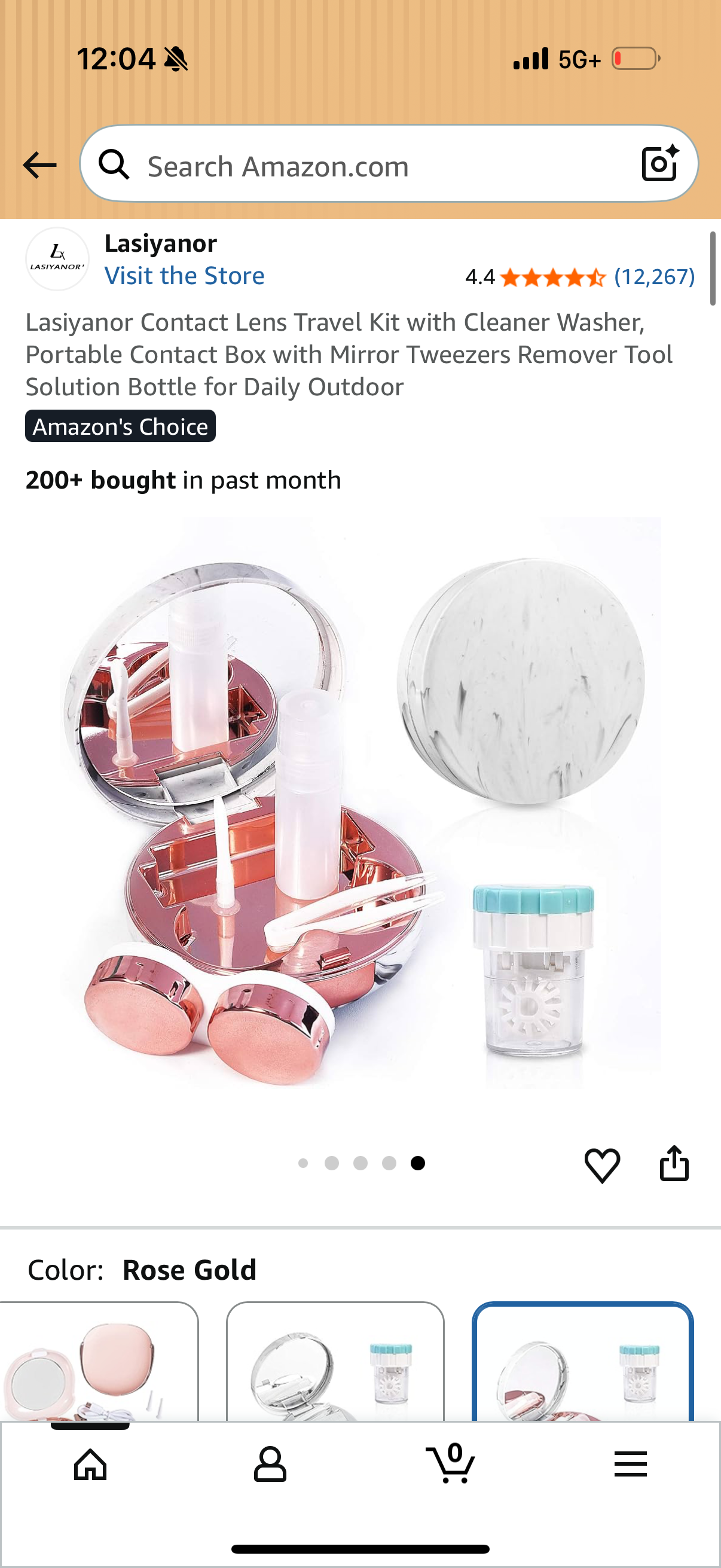 Lasiyanor Contact Lens Travel Kit with Cleaner Washer, Portable Contact Box with Mirror Tweezers Remover Tool Solution Bottle for Daily Outdoor