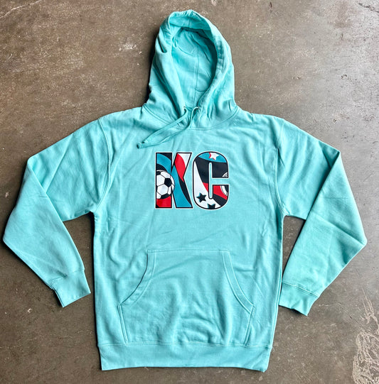 KC Soccer - Kansas City Hooded Sweatshirt (Teal)