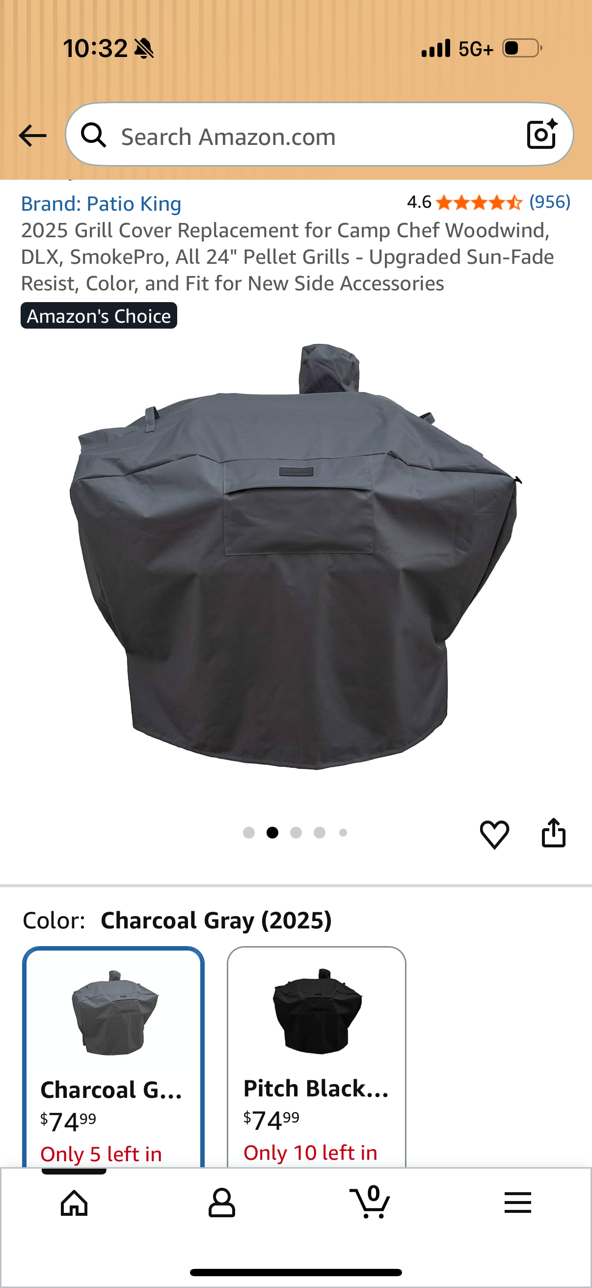 Grill Cover Replacement for Camp Chef Woodwind, DLX, SmokePro, All 24" Pellet Grills - Upgraded Sun-Fade Resist, Color, and Fit for New Side Accessories