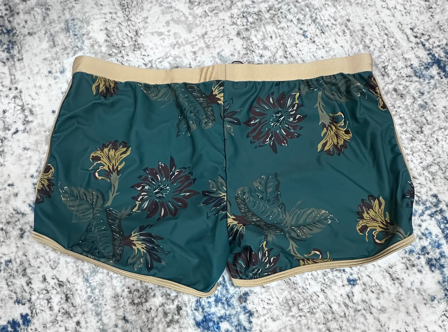 Men's Shorts 80s/90s Vintage Swim Trunks with Mesh Lining; Quick Dry Swim Suit Shorts (Size 2XL)
