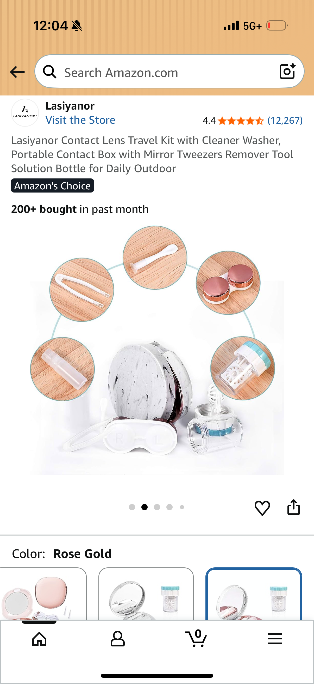 Lasiyanor Contact Lens Travel Kit with Cleaner Washer, Portable Contact Box with Mirror Tweezers Remover Tool Solution Bottle for Daily Outdoor