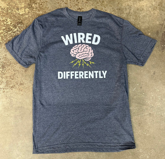 Wired Differently - Softstyle Heather Navy T-Shirt