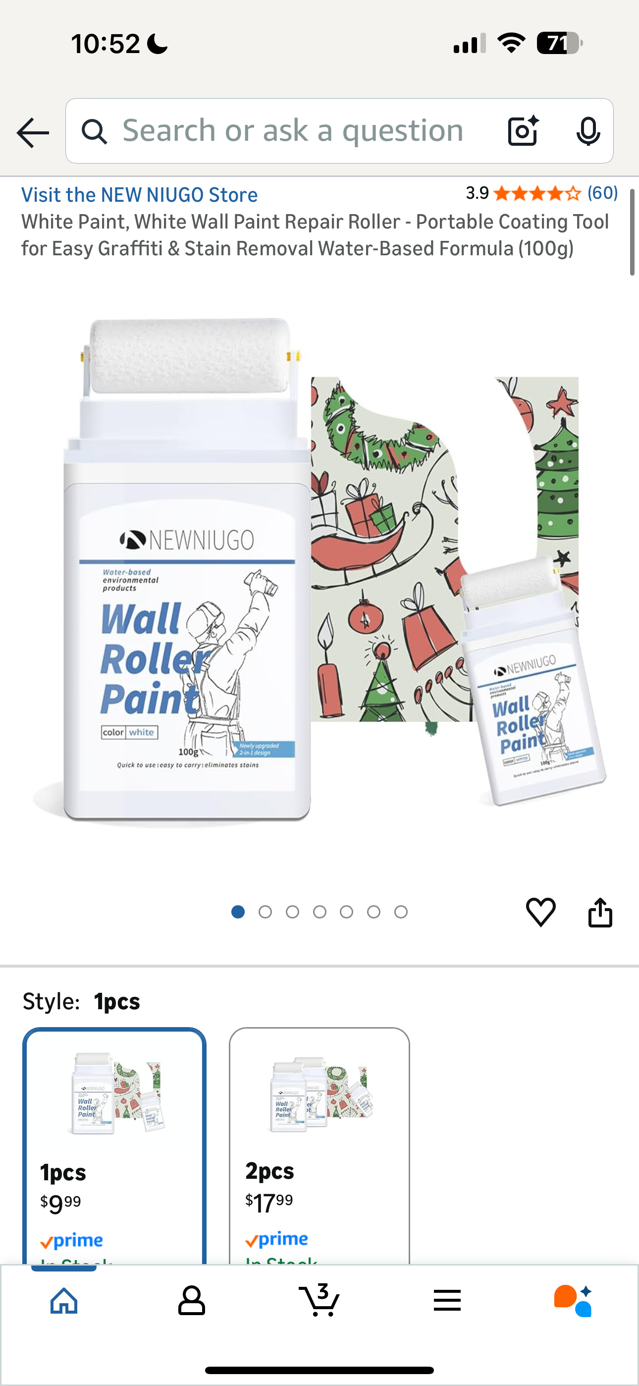 Wall Roller Paint Repair Roller (White)