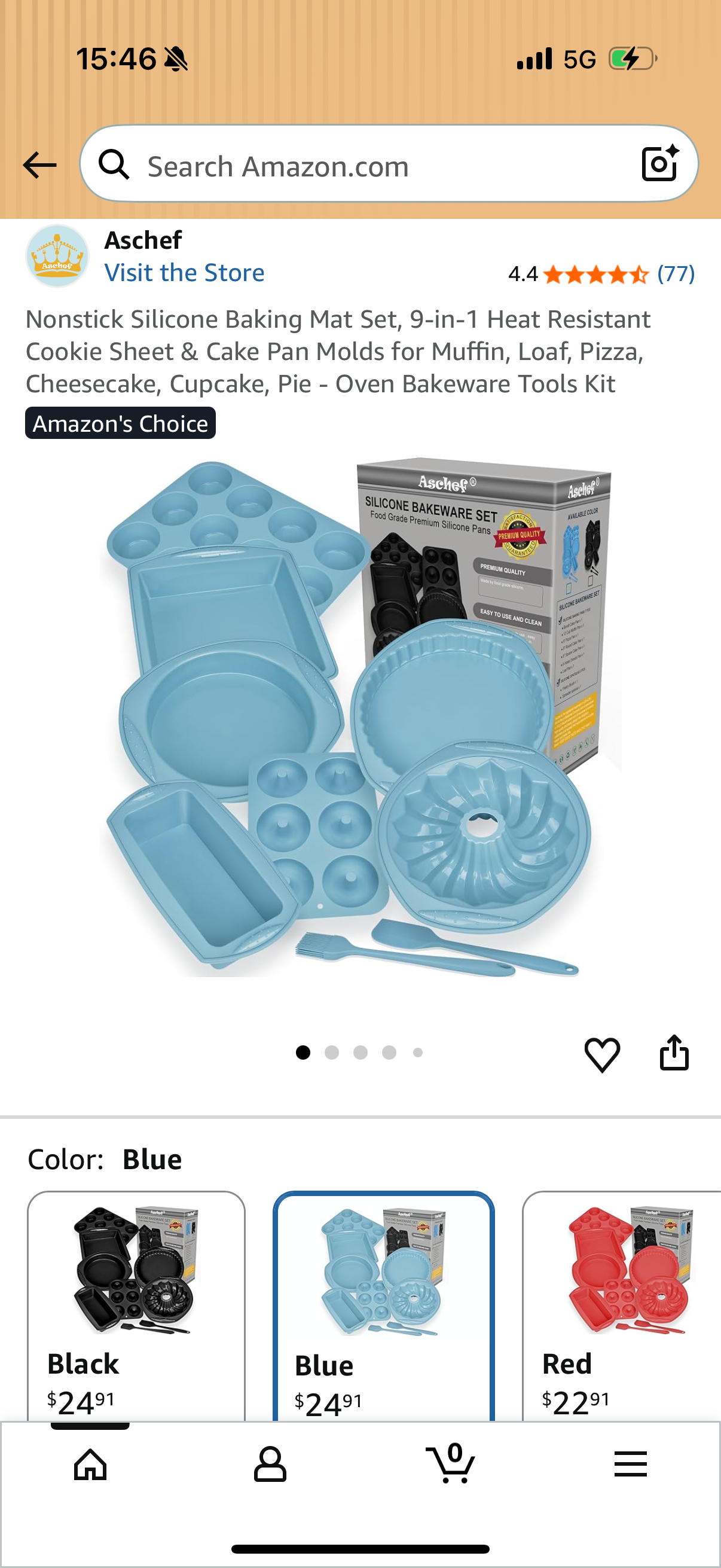Nonstick Silicone Baking Mat Set, 9-in-1 Heat Resistant Cookie Sheet & Cake Pan Molds for Muffin, Loaf, Pizza, Cheesecake, Cupcake, Pie - Oven Bakeware Tools Kit