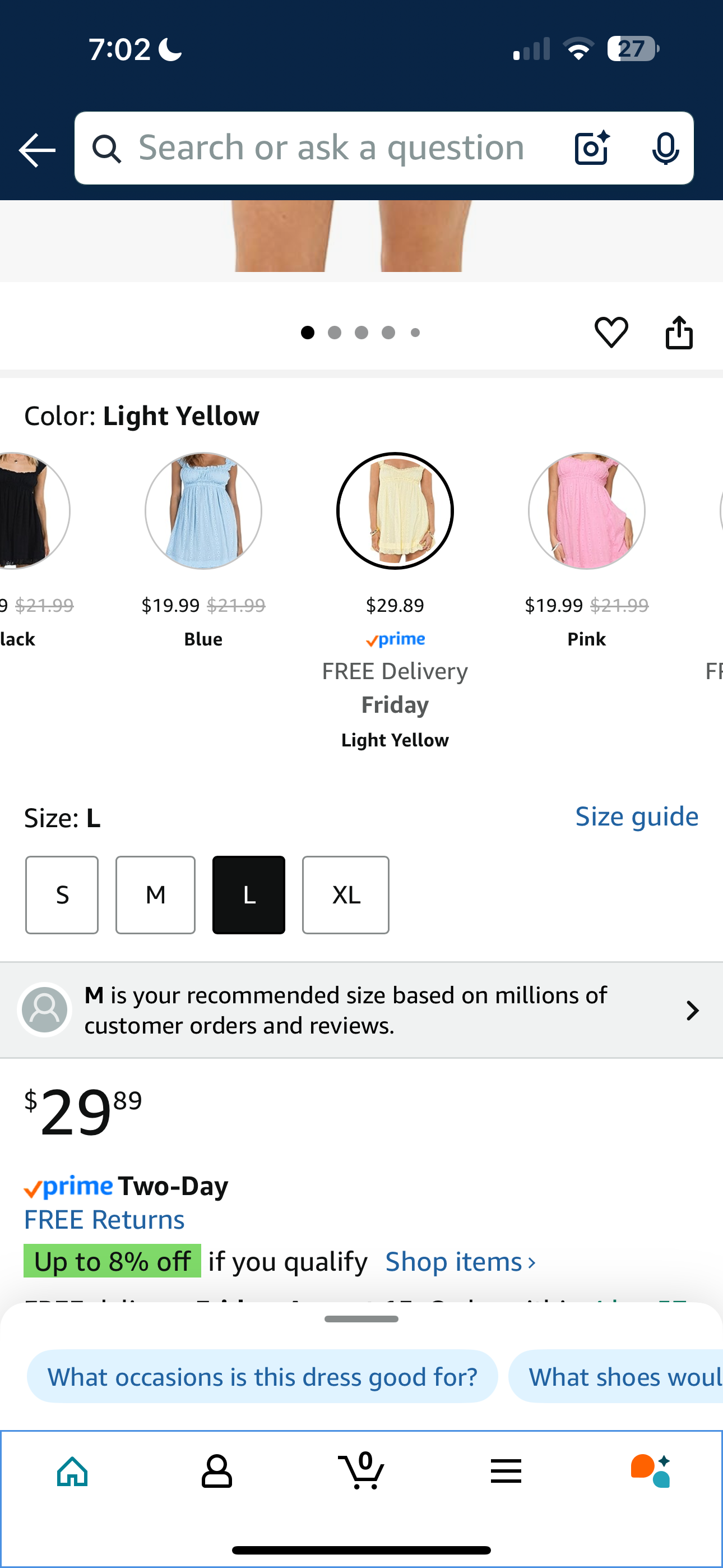 Women Summer Floral Embroidery Dress Sleeveless Ruffle Loose A-line Mini Dress Beach Clubwear Streetwear (Size Large)