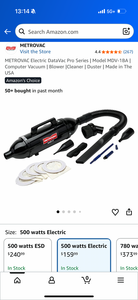 METROVAC Electric DataVac Pro Series | Model MDV-1BA | Computer Vacuum | Blower |Cleaner | Duster | Made in The USA