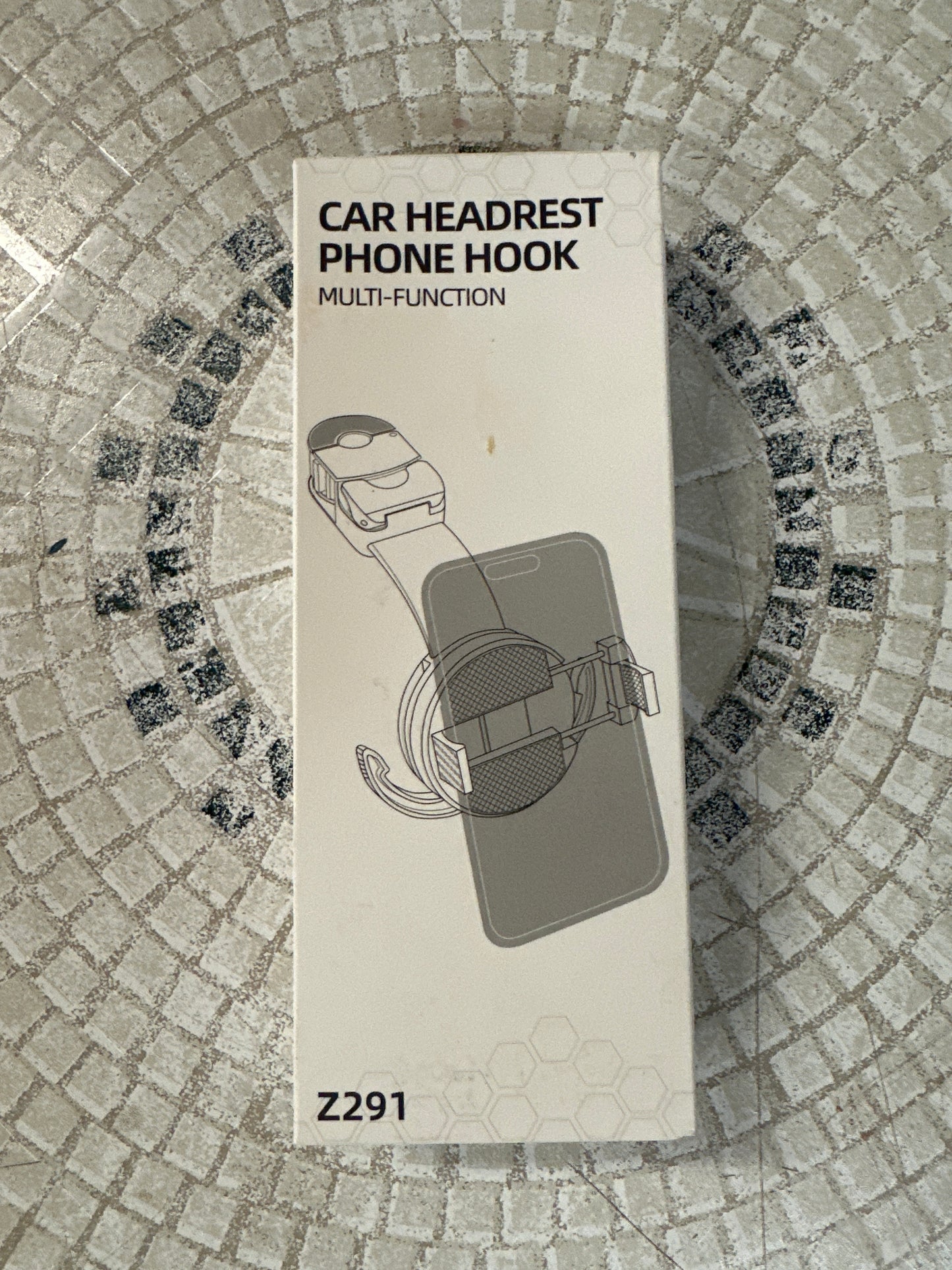 BESCLOSE 2-in-1 Car Headrest Phone Holder & Hidden Hook – Universal Back Seat Mount for iPhone & Android
