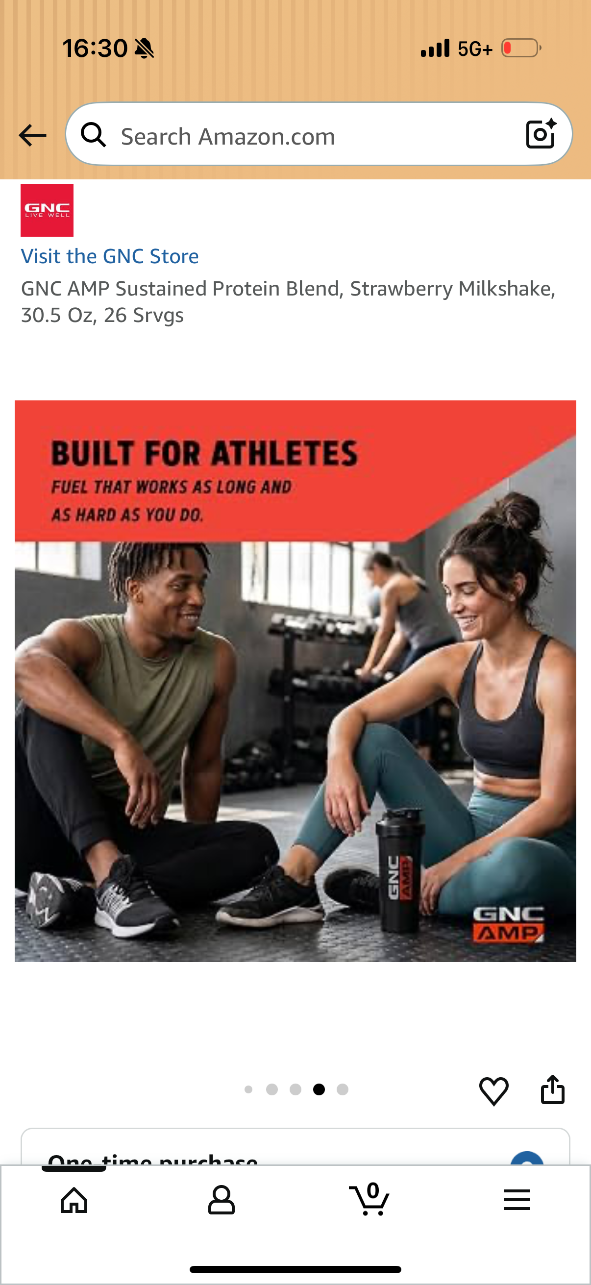 GNC AMP Sustained Protein Blend, Strawberry Milkshake BB: 7/31/2027