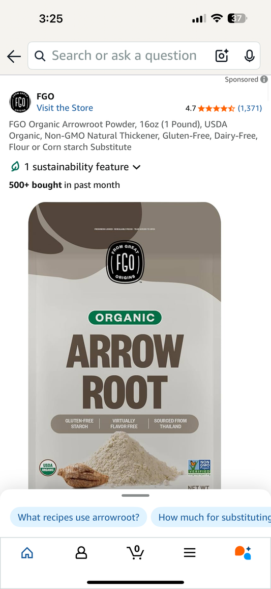 Organic Arrowroot Powder