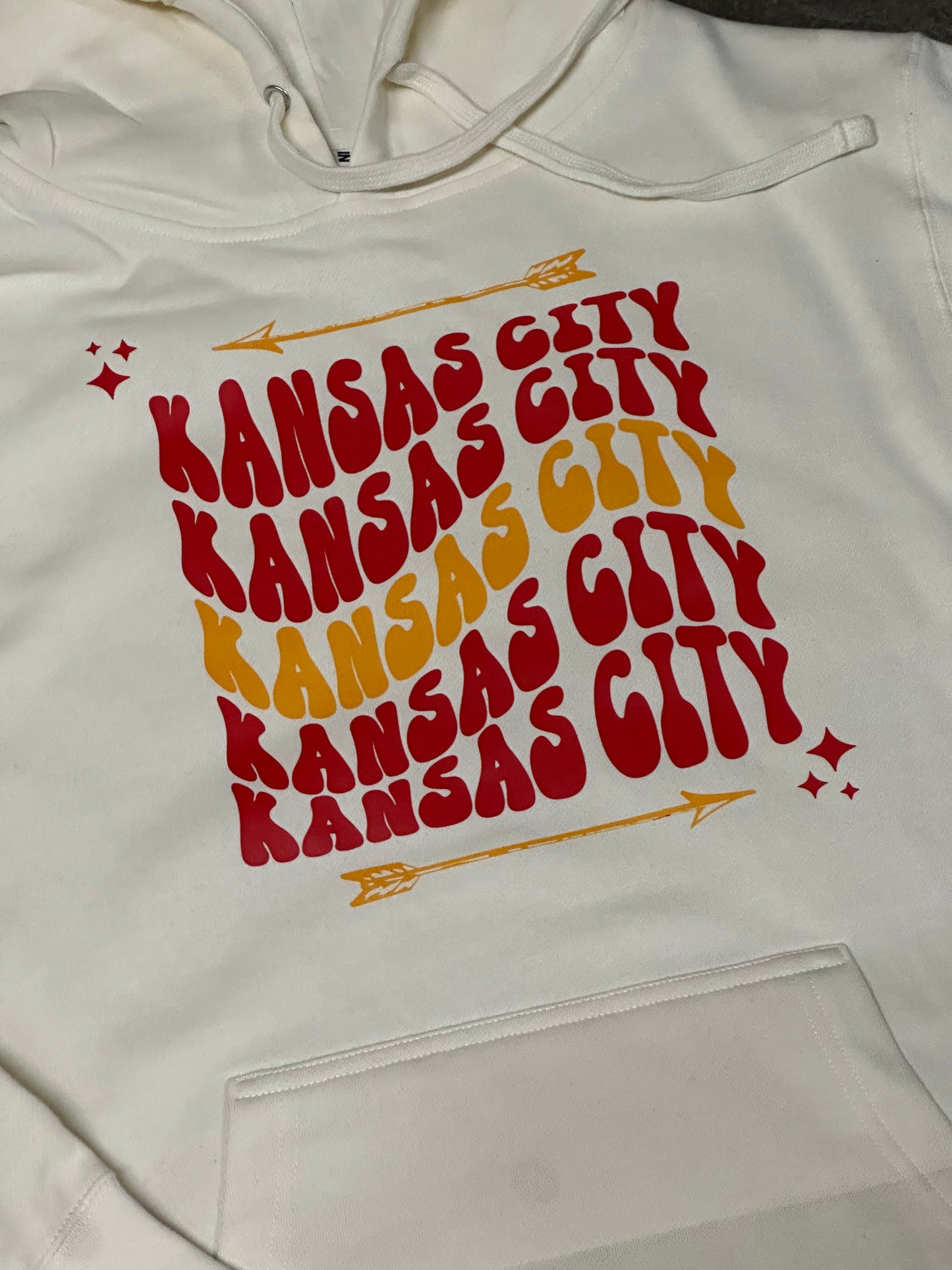 Groovy KC  - Kansas City Hooded Sweatshirt (Bone)