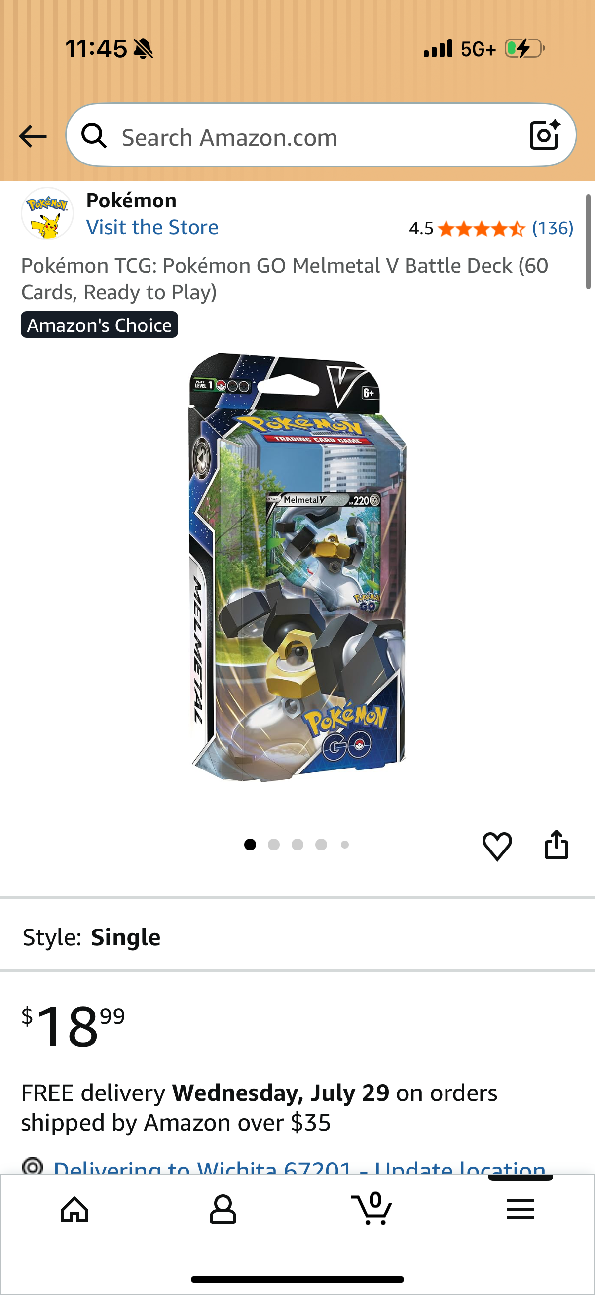 Pokémon TCG: Pokémon GO Melmetal V Battle Deck (60 Cards, Ready to Play)
