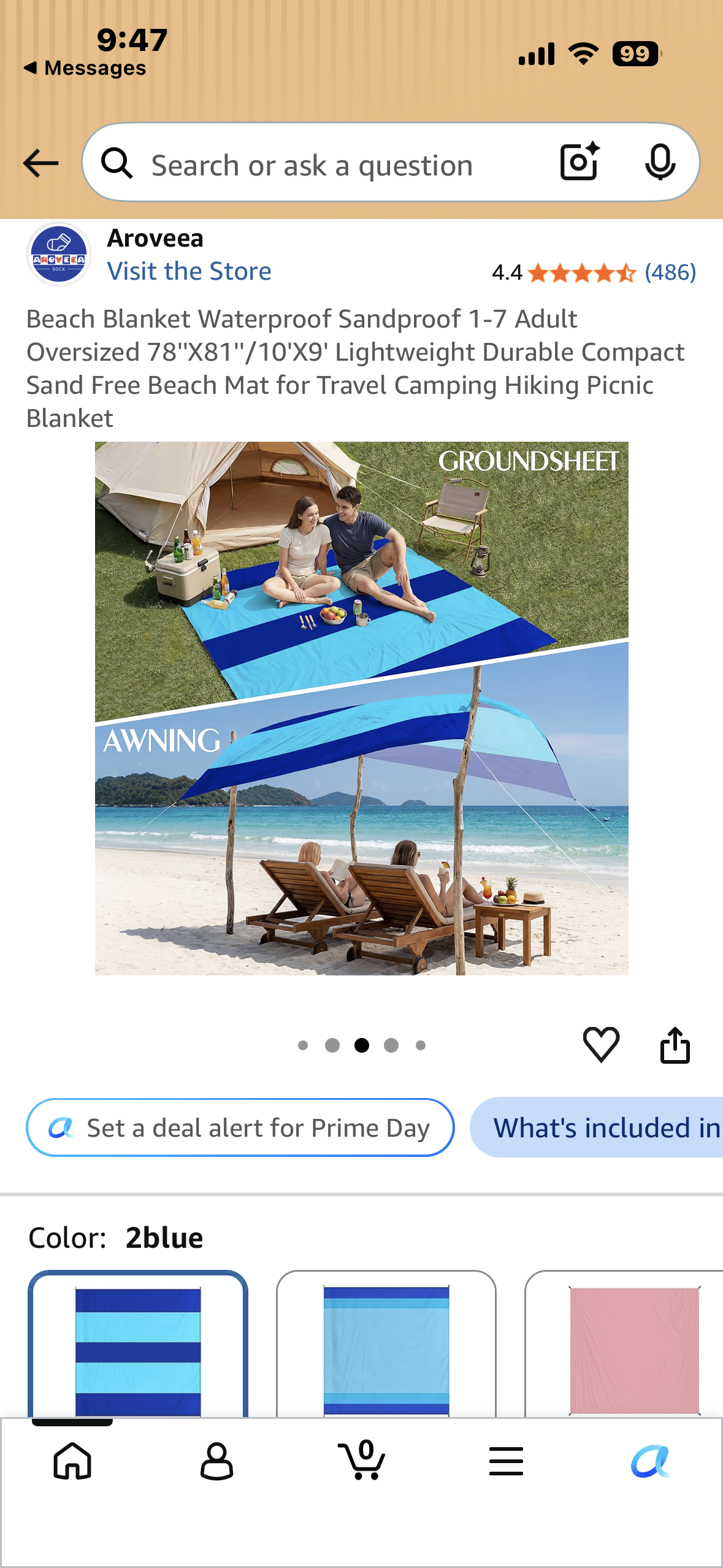 Beach Blanket Waterproof Sandproof 1-7 Adult Oversized 78''X81''/10'X9' Lightweight Durable Compact Sand Free Beach Mat for Travel Camping Hiking Picnic Blanket