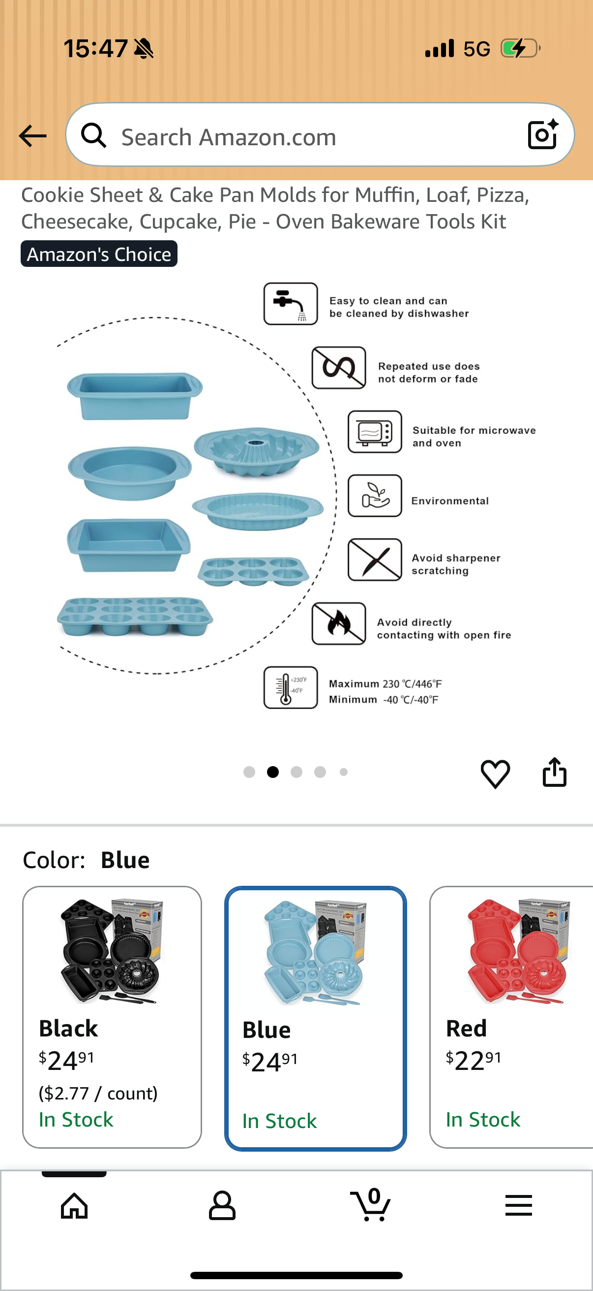 Nonstick Silicone Baking Mat Set, 9-in-1 Heat Resistant Cookie Sheet & Cake Pan Molds for Muffin, Loaf, Pizza, Cheesecake, Cupcake, Pie - Oven Bakeware Tools Kit