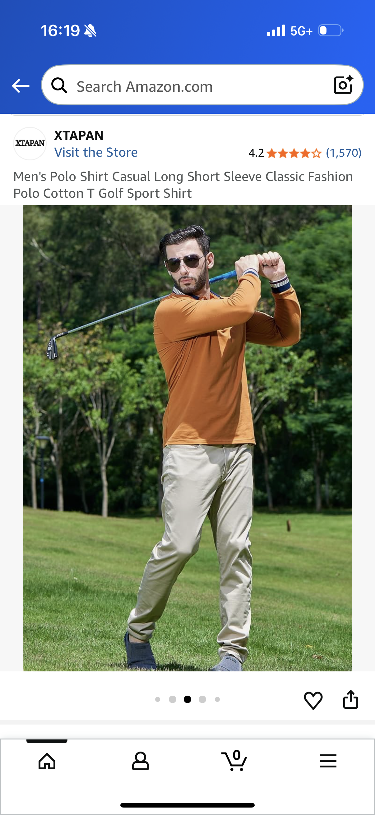 Men's Polo Shirt Casual Long Short Sleeve Classic Fashion Polo Cotton T Golf Sport Shirt Size Large