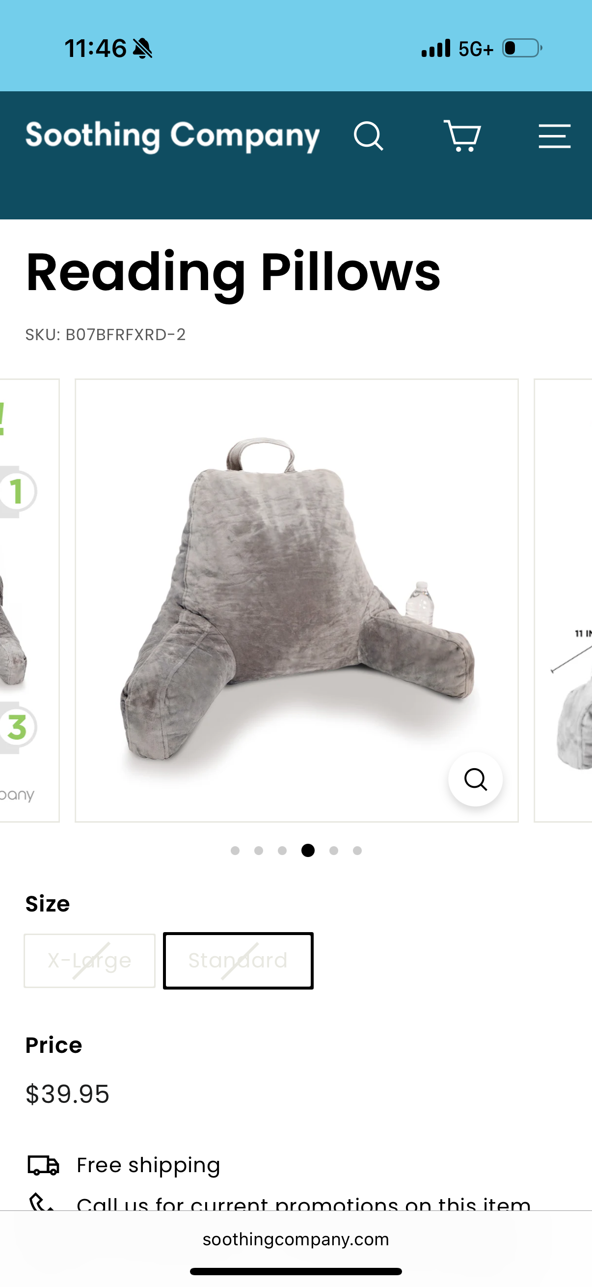 Reading Pillow with Shredded Memory Foam