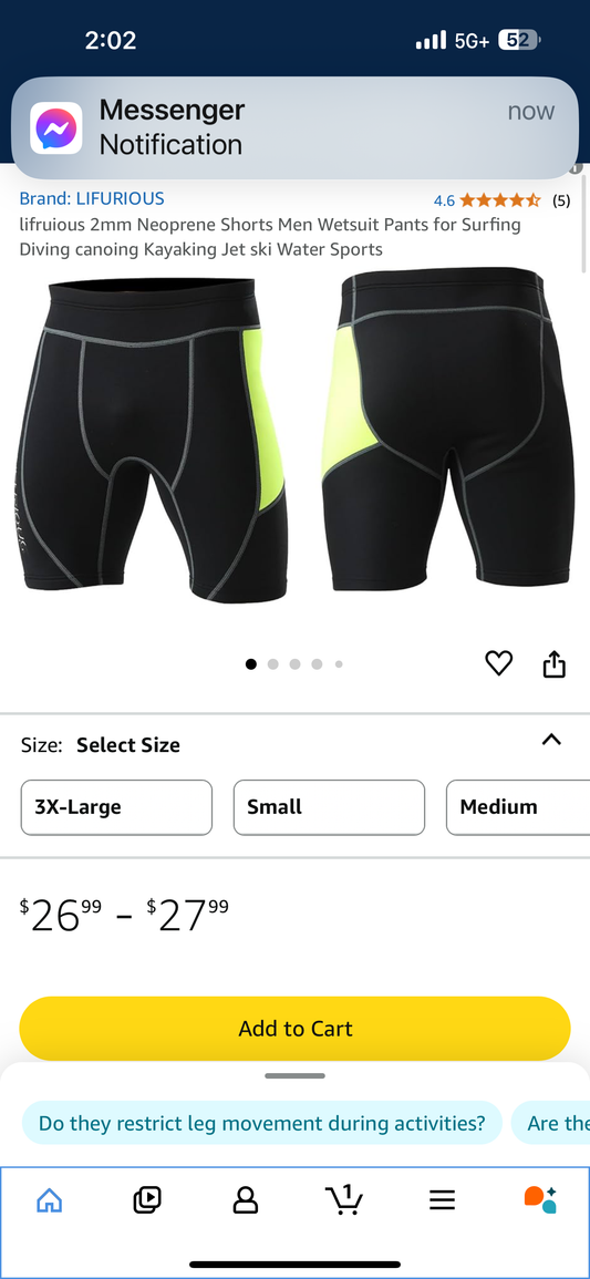 2mm Neoprene Shorts Men Wetsuit Pants for Surfing Diving canoing Kayaking Jet ski Water Sports (Size 2XL)