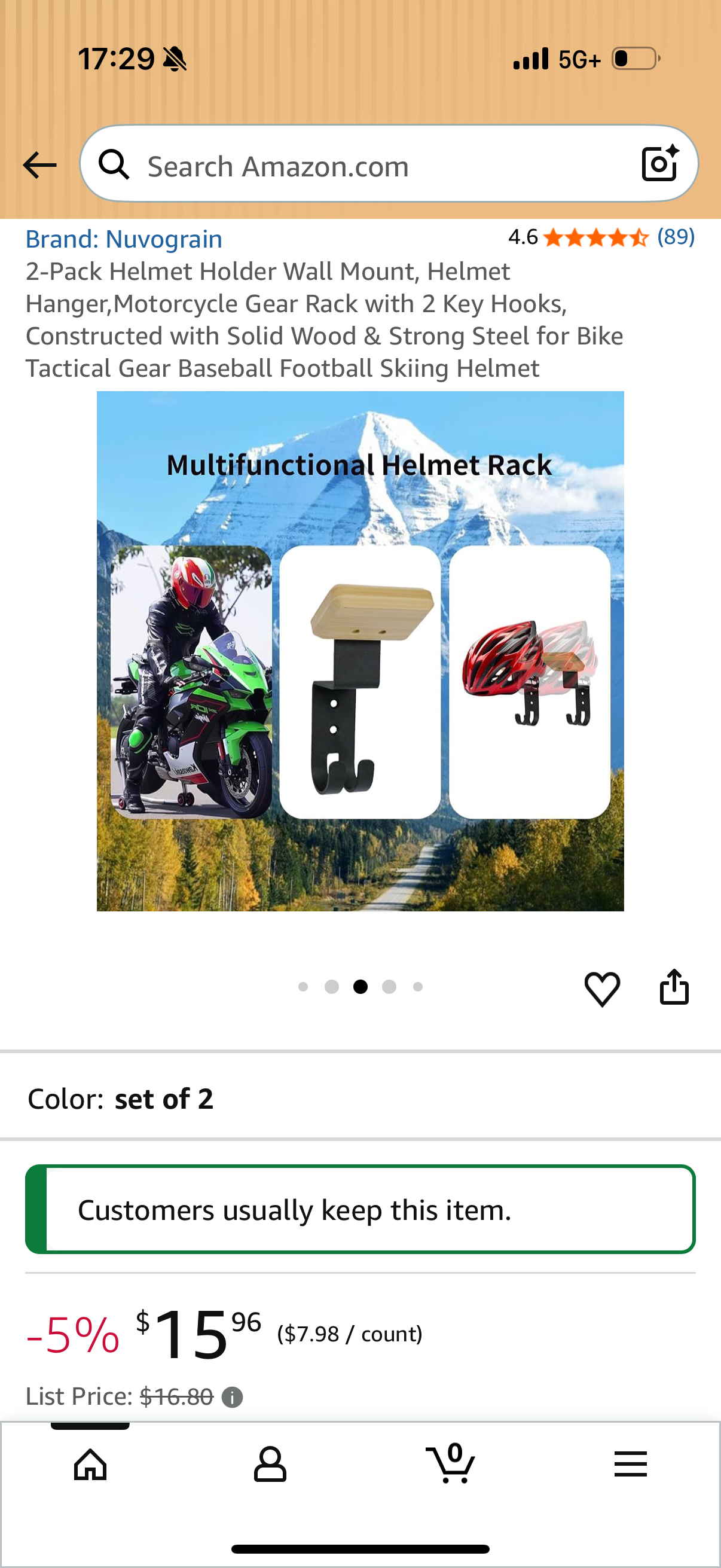2-Pack Helmet Holder Wall Mount, Helmet Hanger,Motorcycle Gear Rack with 2 Key Hooks, Constructed with Solid Wood & Strong Steel for Bike Tactical Gear Baseball Football Skiing Helmet
