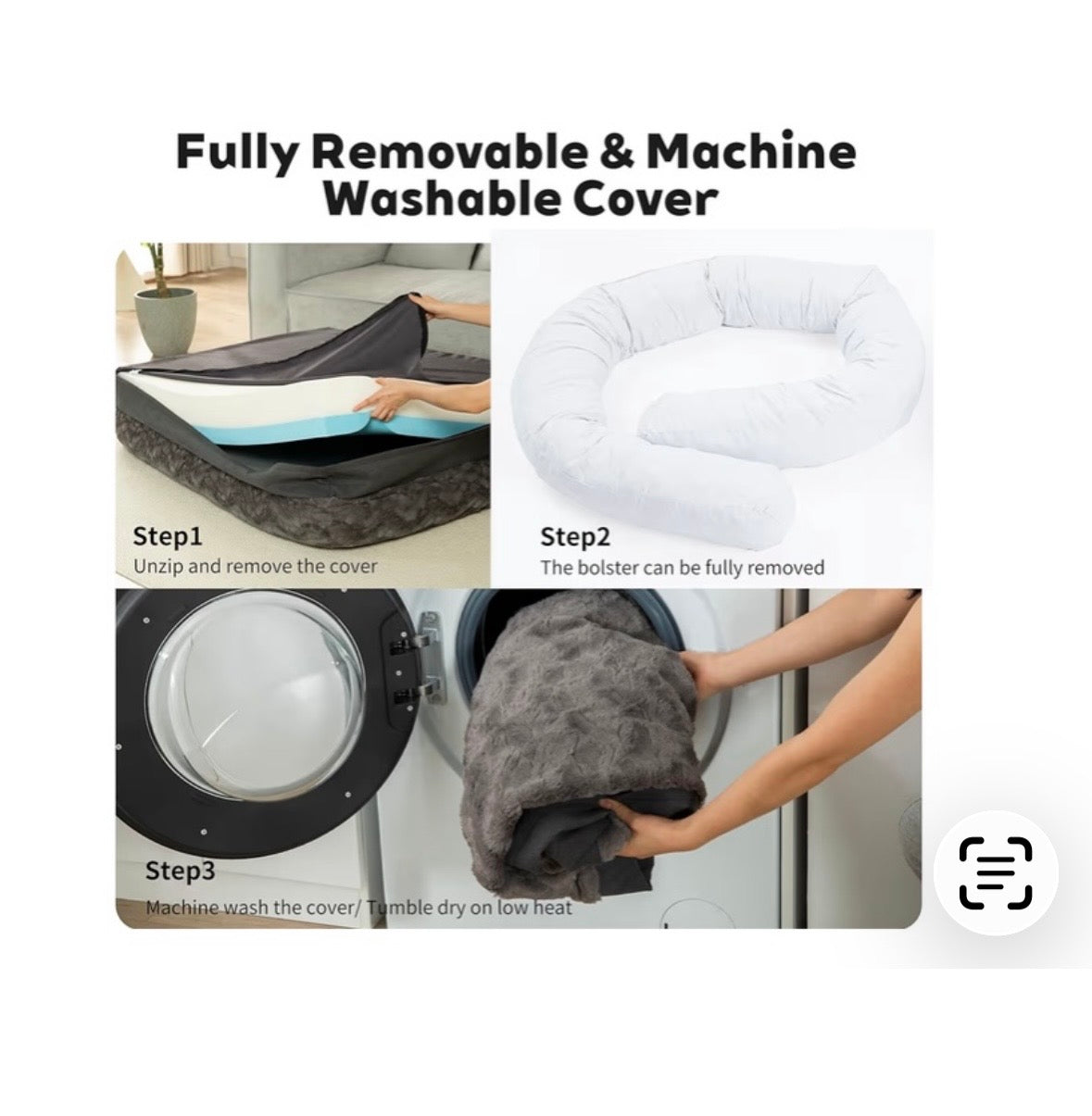 XL Orthopedic Memory Foam Dog Bed, 60”x43”x13” (R881)