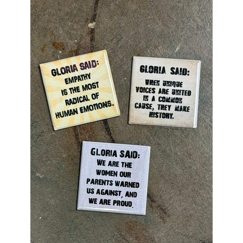Gloria Said - Steinem Quote Magnet Set 2x2 Magnets