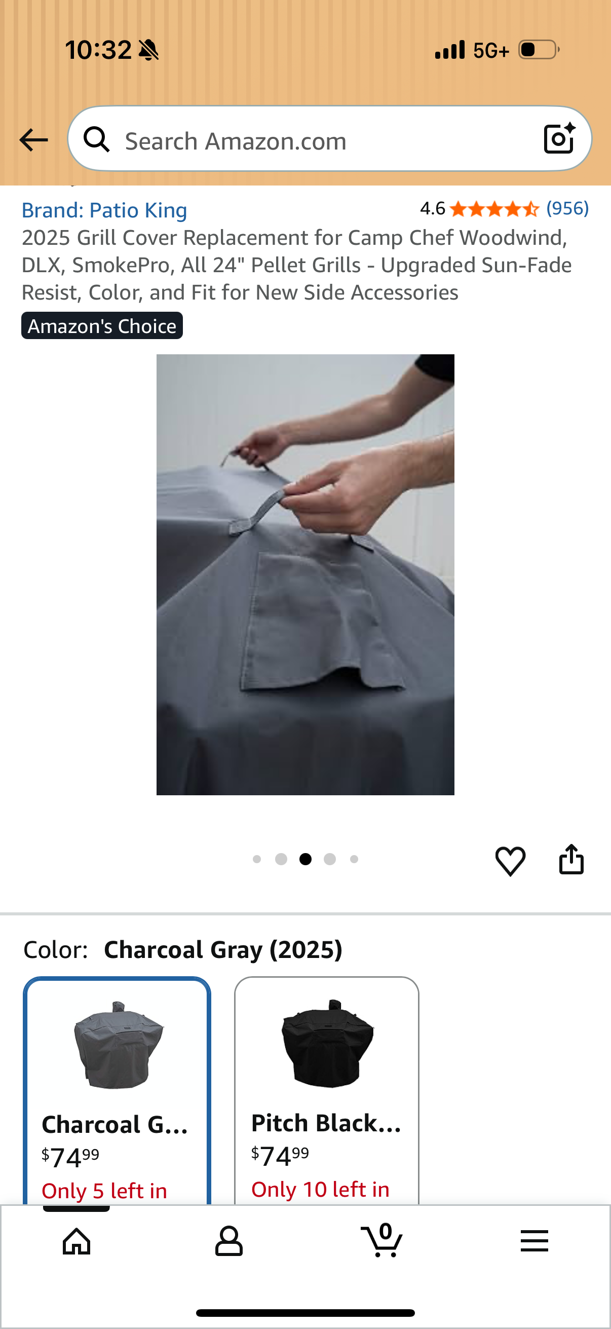 Grill Cover Replacement for Camp Chef Woodwind, DLX, SmokePro, All 24" Pellet Grills - Upgraded Sun-Fade Resist, Color, and Fit for New Side Accessories