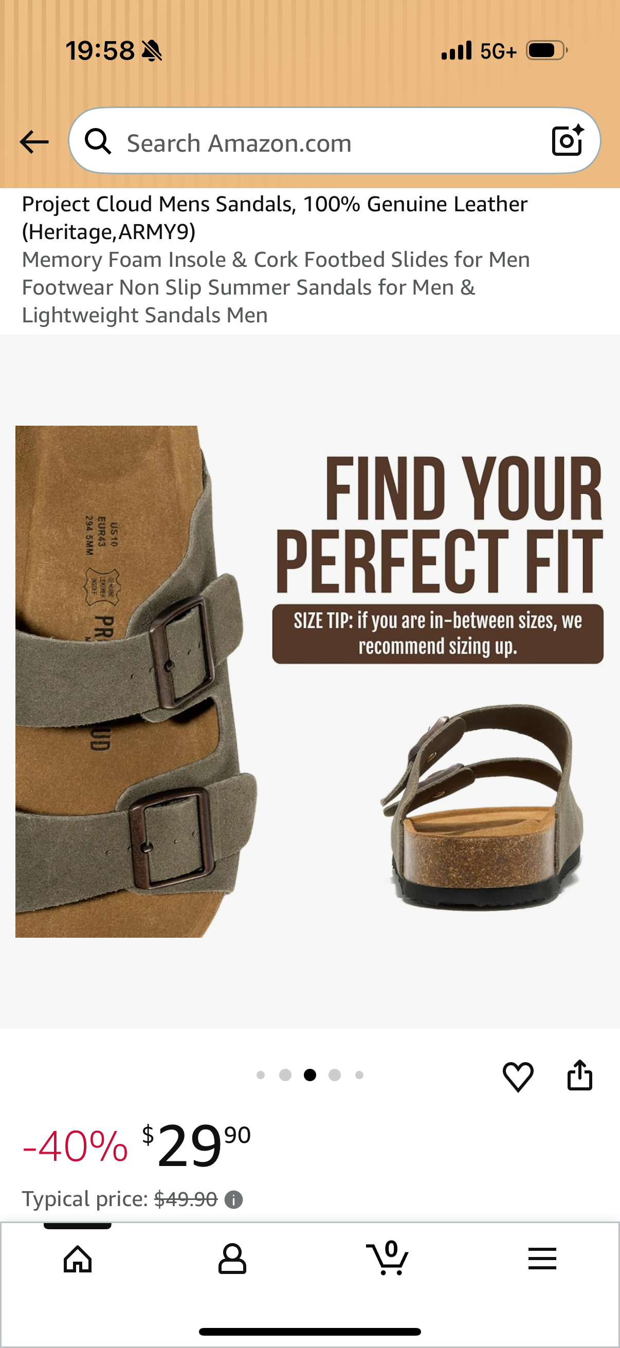 Memory Foam Insole & Cork Footbed Slides for Men Footwear Non Slip Summer Sandals for Men & Lightweight Sandals Men Size: 9
