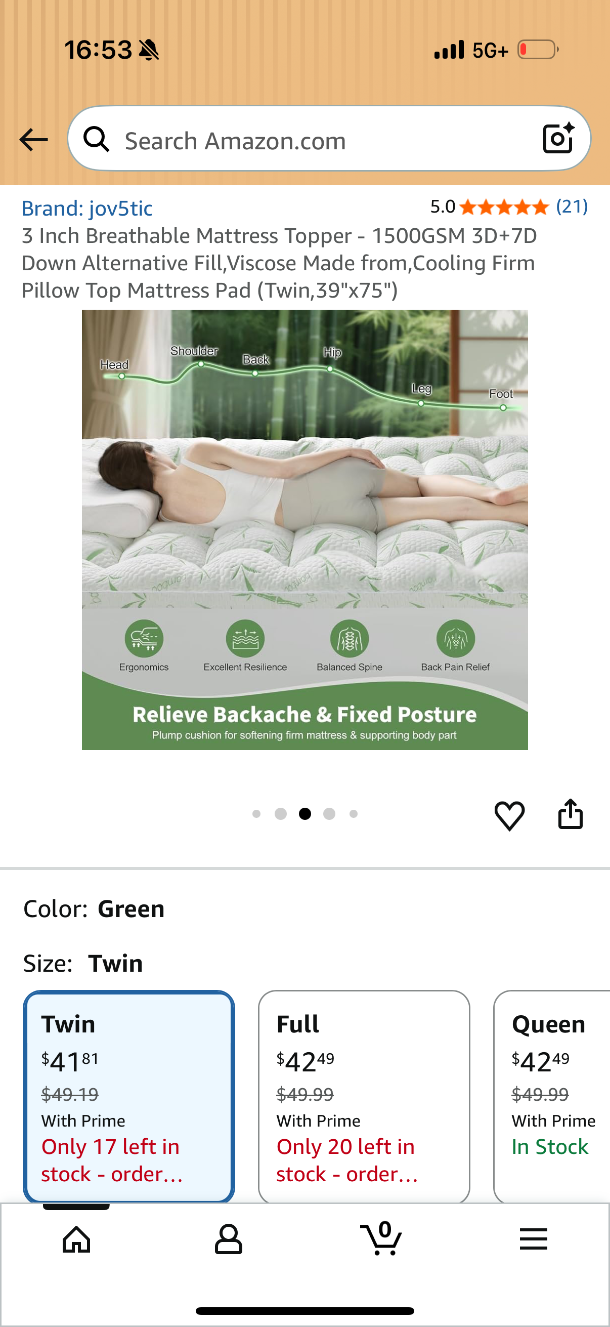 3 Inch Breathable Mattress Topper - 1500GSM 3D+7D Down Alternative Fill,Viscose Made from,Cooling Firm Pillow Top Mattress Pad (Twin,39"x75")