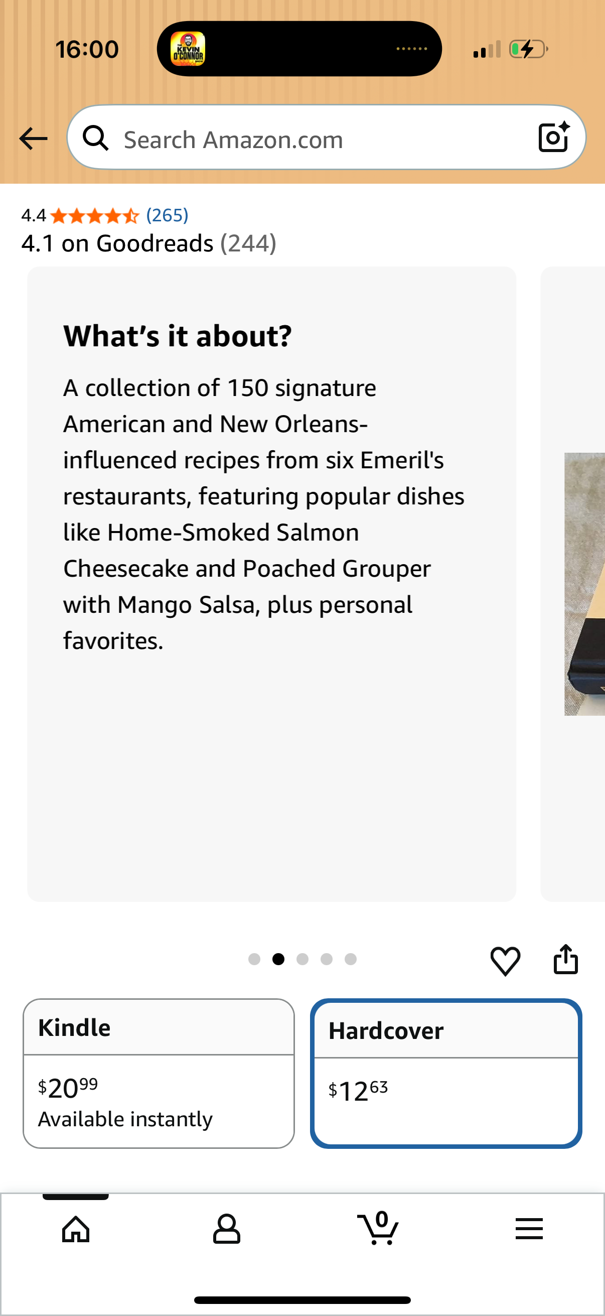 From Emeril’s Kitchen’s (Favorite Recipes) Hard Cover
