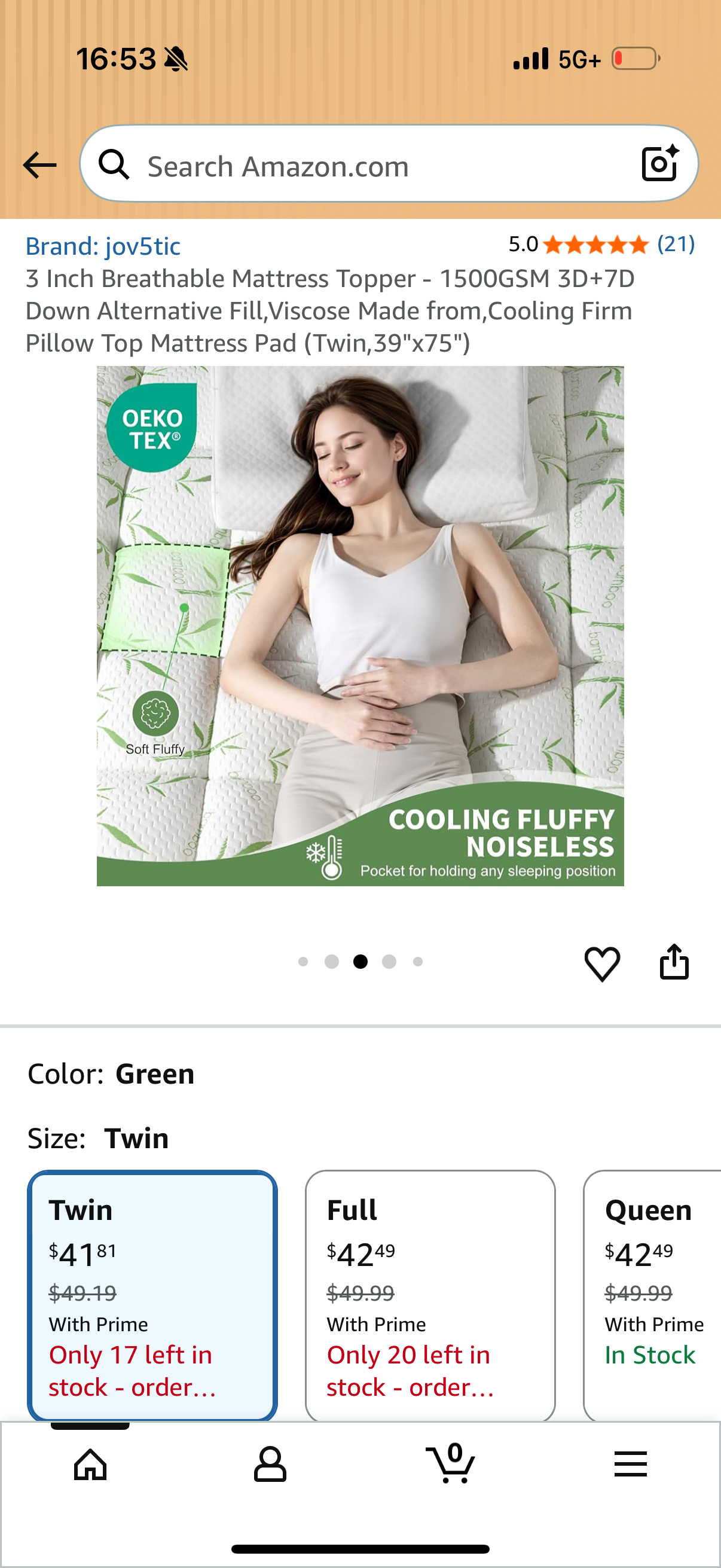 3 Inch Breathable Mattress Topper - 1500GSM 3D+7D Down Alternative Fill,Viscose Made from,Cooling Firm Pillow Top Mattress Pad (Twin,39"x75")