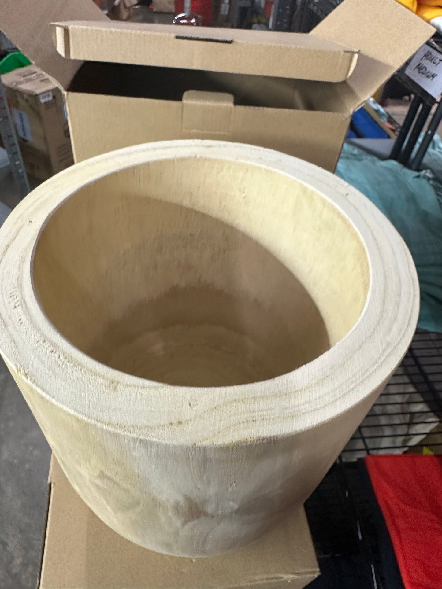 Large Wooden Vase