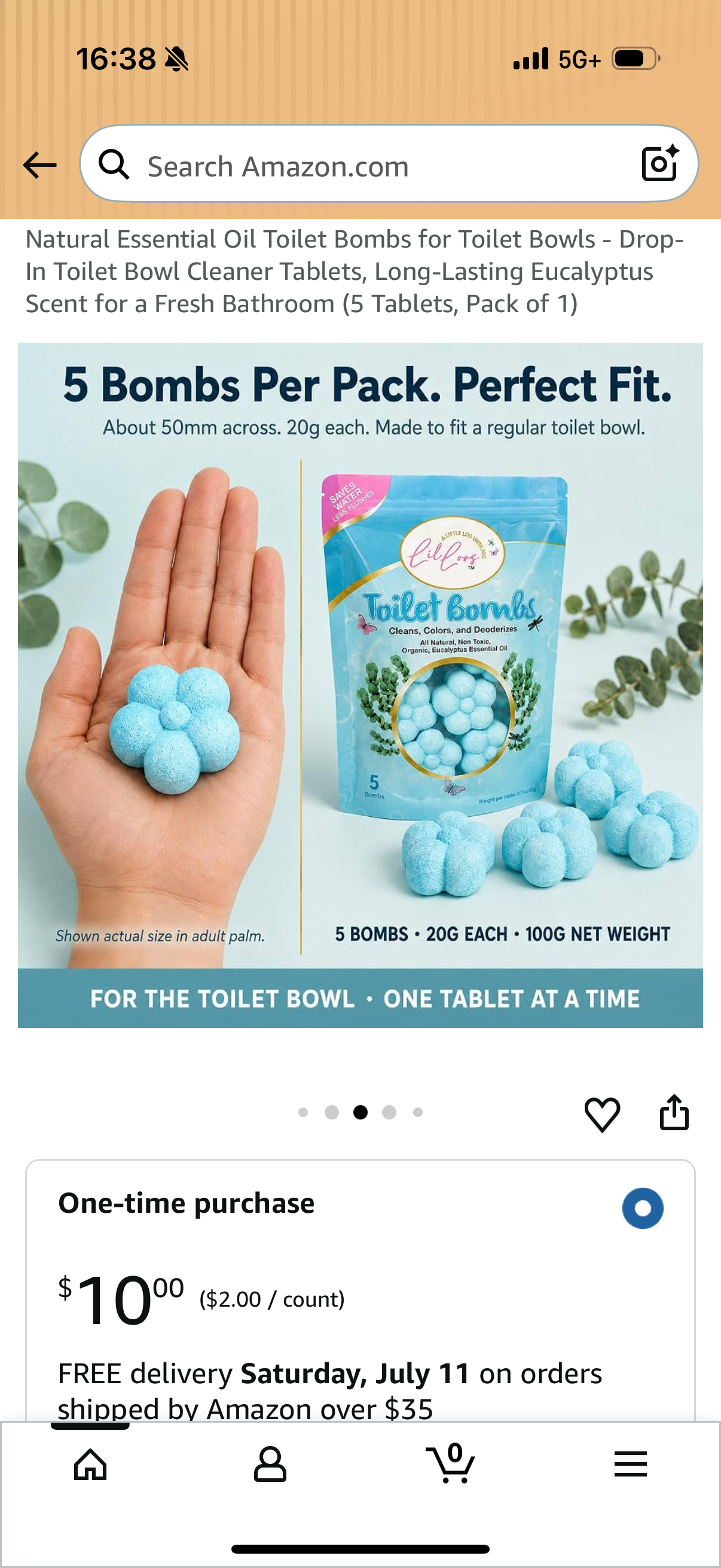 Natural Essential Oil Toilet Bombs for Toilet Bowls - Drop-In Toilet Bowl Cleaner Tablets, Long-Lasting Eucalyptus Scent for a Fresh Bathroom
