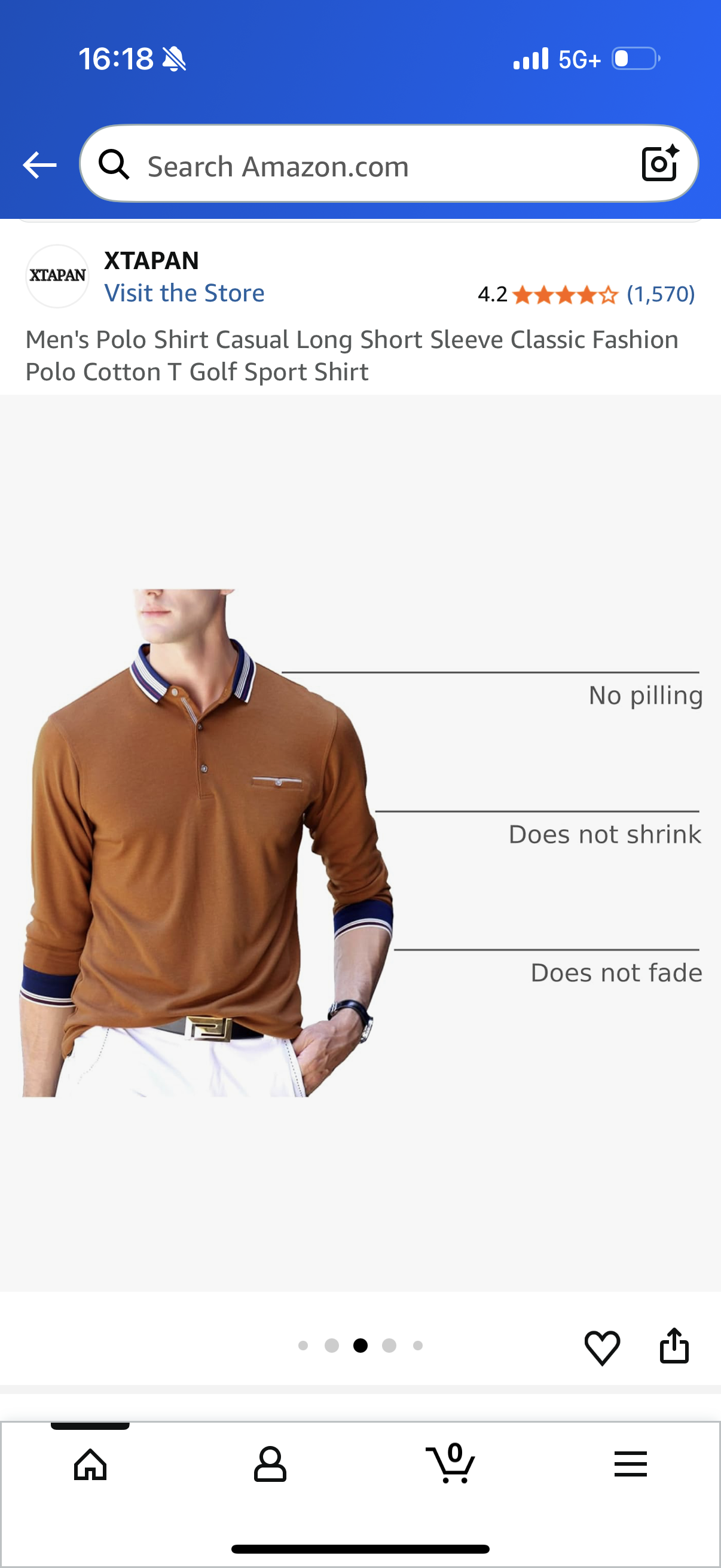 Men's Polo Shirt Casual Long Short Sleeve Classic Fashion Polo Cotton T Golf Sport Shirt Size Large