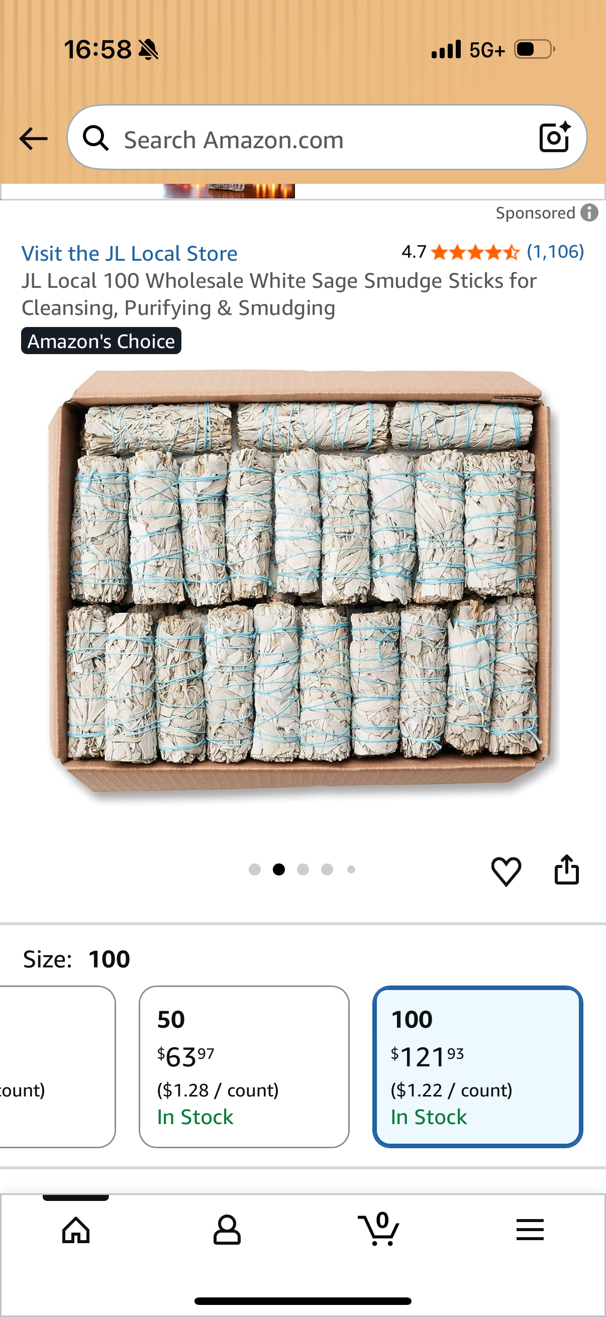 JL Local 100 Wholesale White Sage Smudge Sticks for Cleansing, Purifying & Smudging