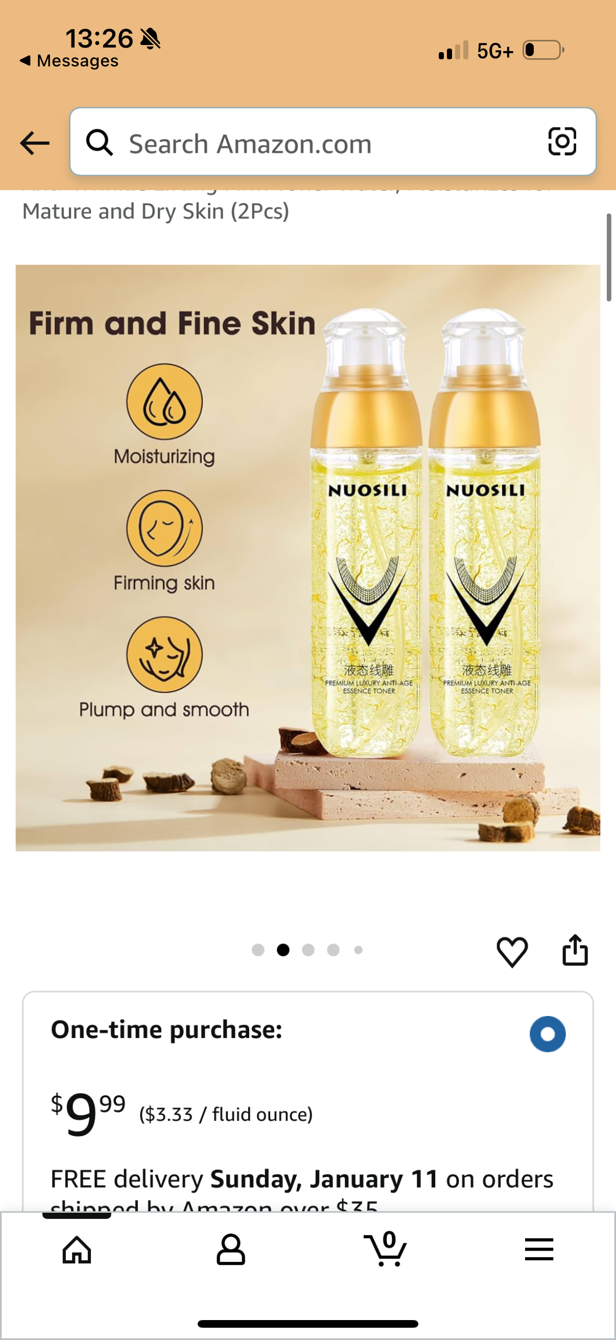 Ecdoin Anti-Aging Essence, Ecdoin Anti Wrinkle Serum, Nuosili Face Lift Spray, Tighten and Reduce Wrinkles, Anti-Wrinkle Lifting Firm Toner Water, Moisturizes for Mature and Dry Skin (2Pcs)