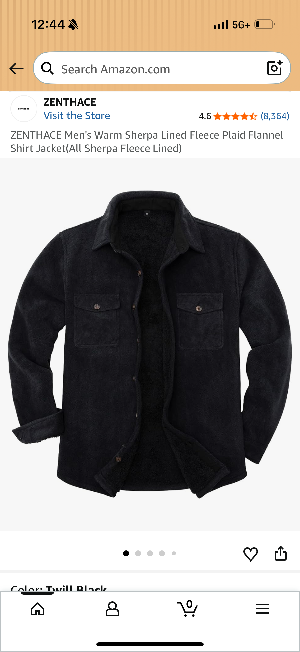 Men's Warm Sherpa Lined Fleece Plaid Flannel Shirt Jacket(All Sherpa Fleece Lined) Large