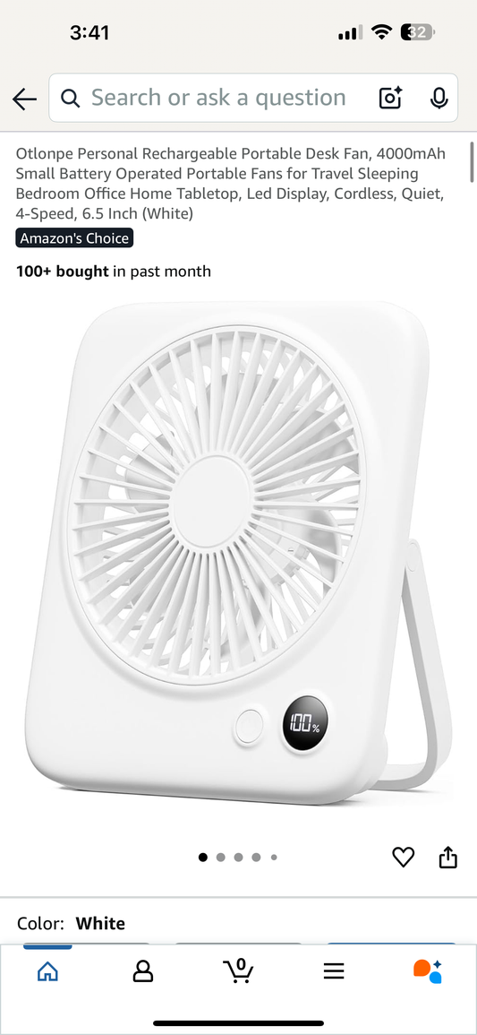 Portable Desktop Fan