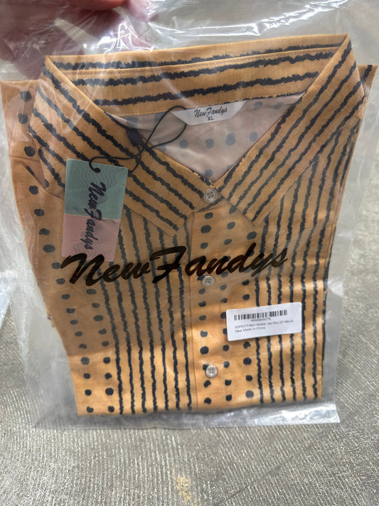 Mens Yellow Short Sleeve Shirt (XL)
