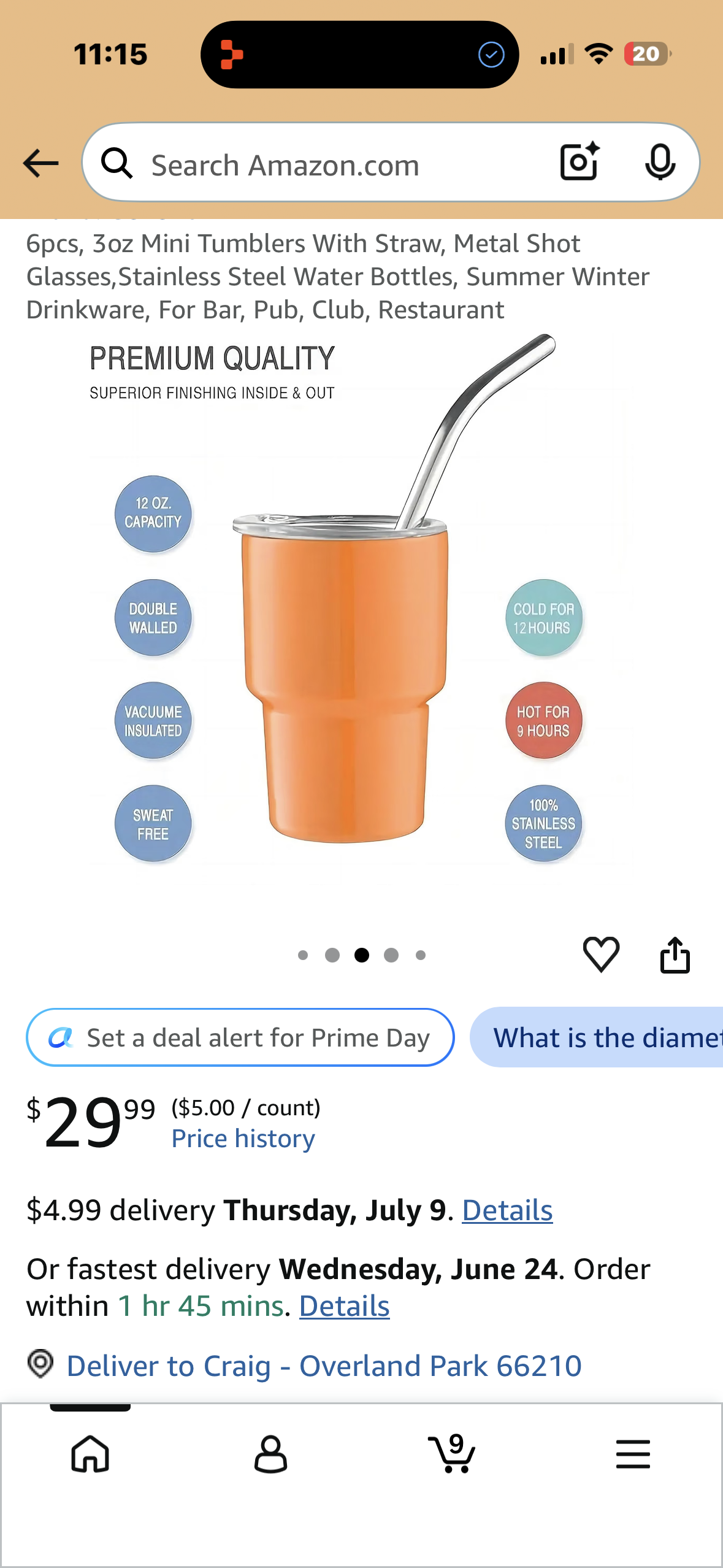 6pcs, 3oz Mini Tumblers With Straw, Metal Shot Glasses, Stainless Steel Water Bottles, Summer Winter Drinkware, For Bar, Pub, Club, Restaurant to