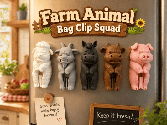 Magnetic Farm Animal Bag Clips