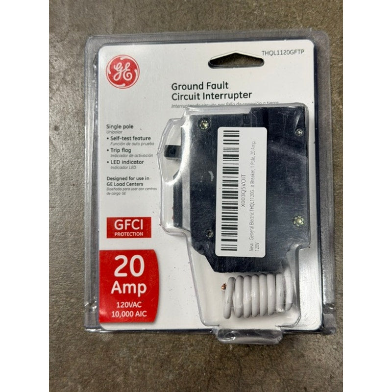 GE GFCI 20 Amp Ground Fault Circuit Interrupter THQL1120GFTP