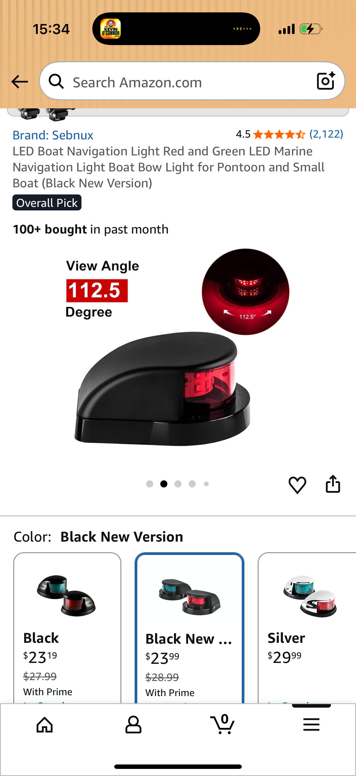 LED Boat Navigation Light Red and Green LED Marine Navigation Light Boat Bow Light for Pontoon and Small Boat (Black New Version)