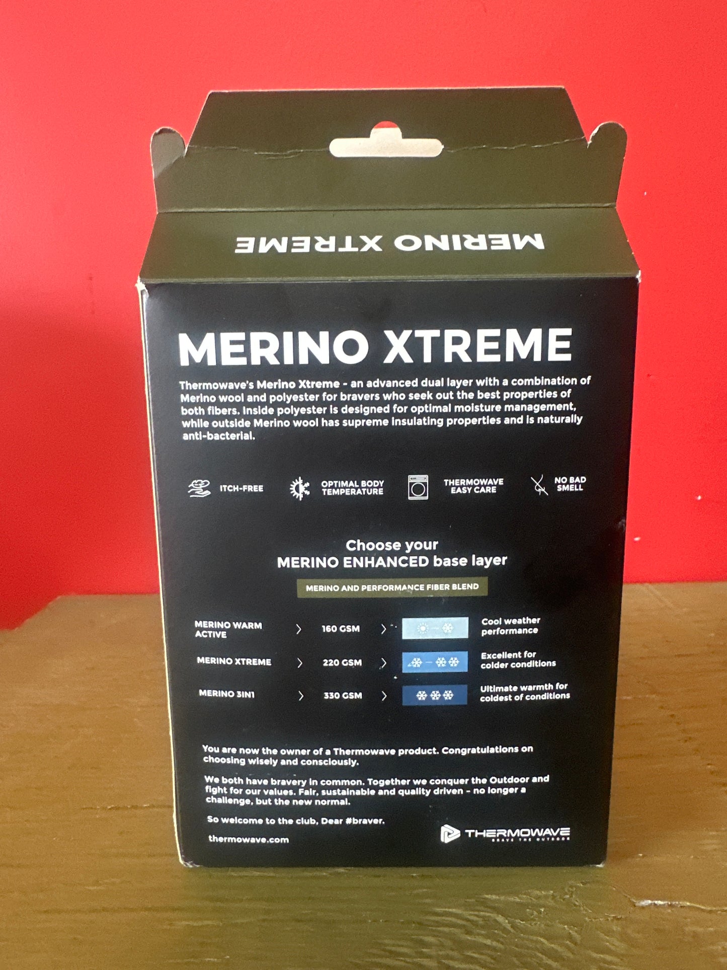 Thermowave Merino Xtreme Performance Base Layer,     Men’s Long Sleeve 1/2 Zip (Size XXL)