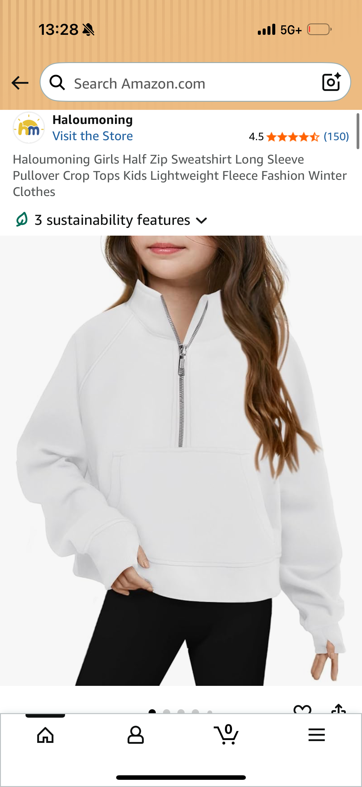 Girls Half Zip Sweatshirt Long Sleeve Pullover Crop Tops Kids Lightweight Fleece Fashion Winter Clothes