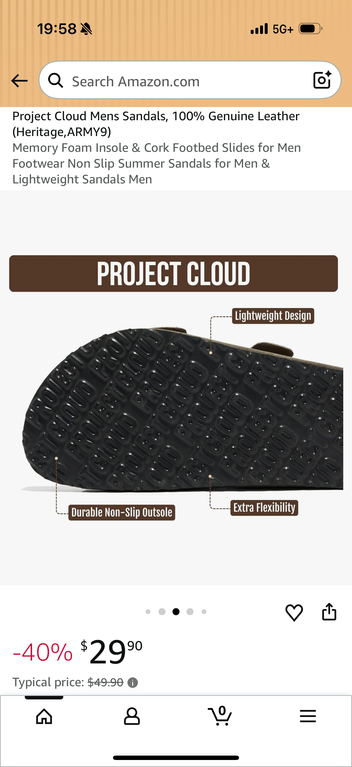 Memory Foam Insole & Cork Footbed Slides for Men Footwear Non Slip Summer Sandals for Men & Lightweight Sandals Men Size: 9