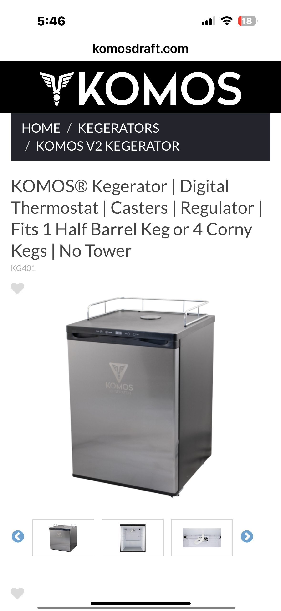 KOMOS Kegerator KG401 (R752)