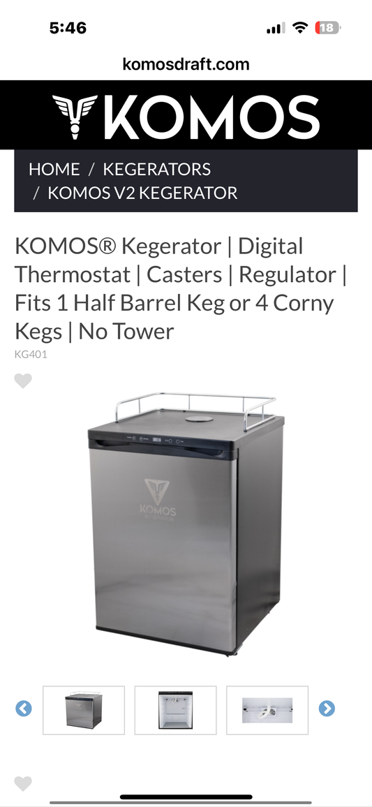 KOMOS Kegerator KG401 (R752)