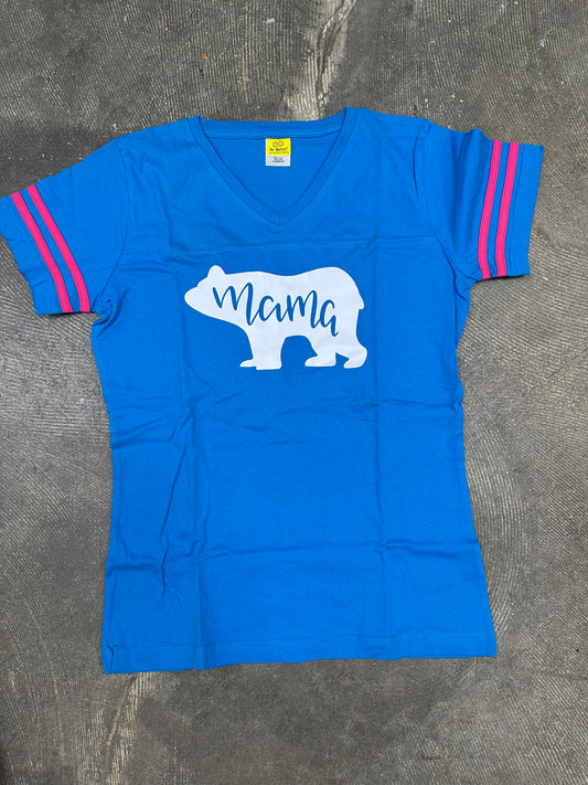 Mama Bear V-neck T-Shirt - Medium